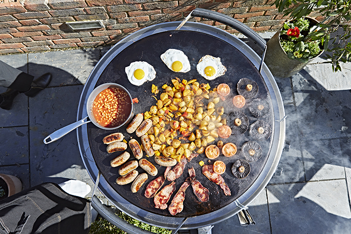 Full English Breakfast on the AGA Outdoor Grill 