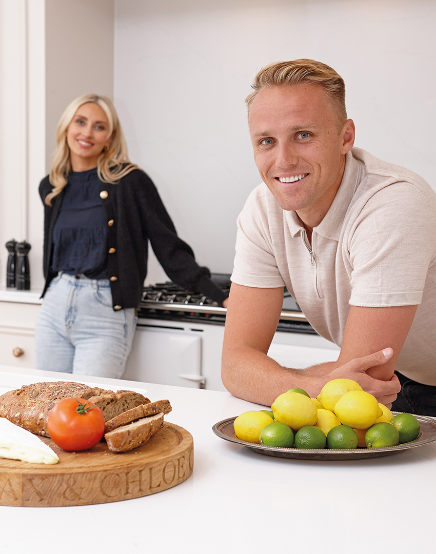 Max and Chloe Chilton alongside AGA R7 160 in white