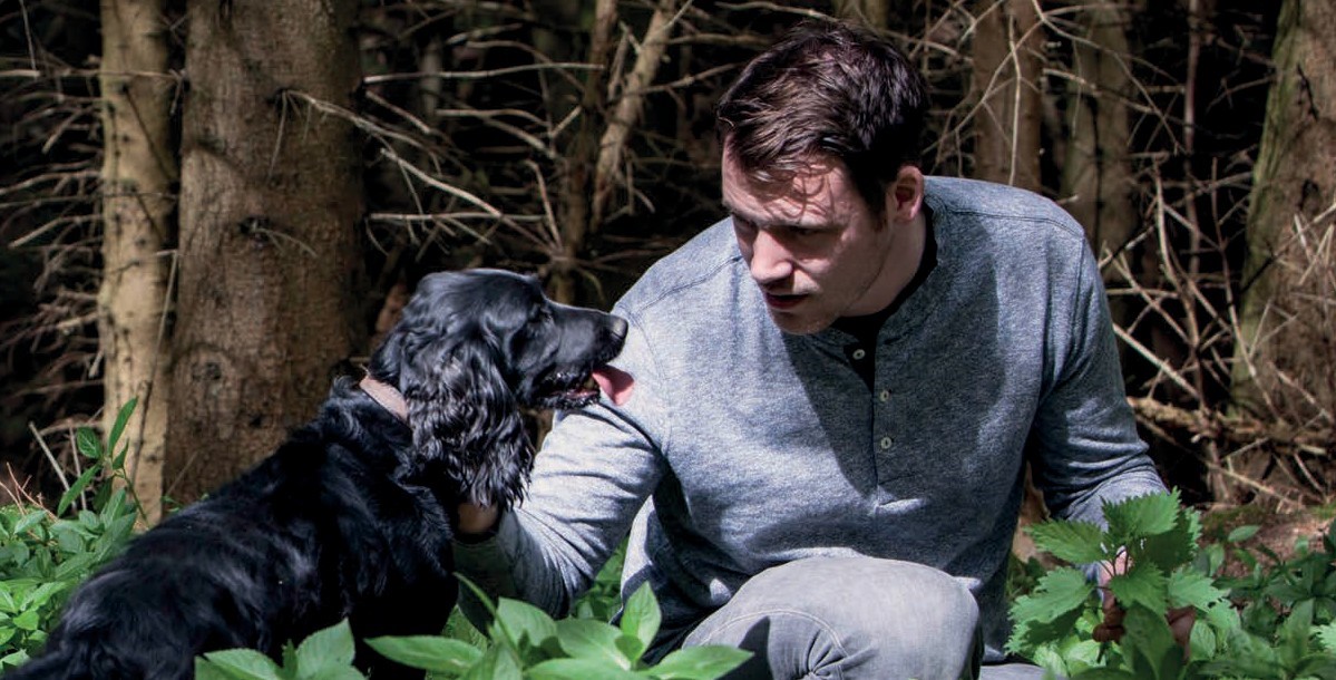 Tommy Banks with cocker spaniel Penelope 