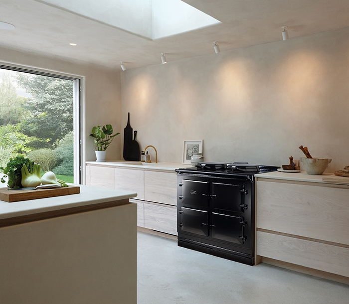 AGA Black Edition in minimal kitchen
