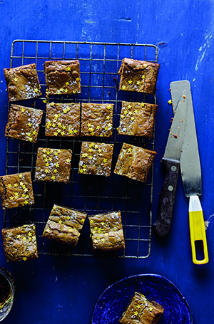Whiskey & Rye Blondies recipe from Midnight Chicken