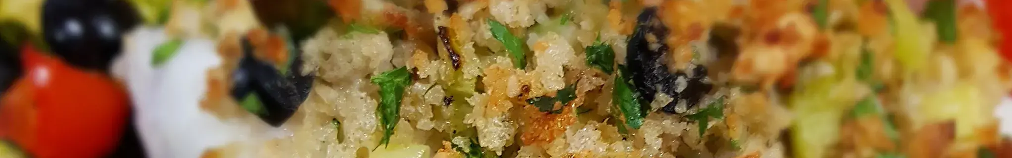 Cod steak with a hazelnut topping