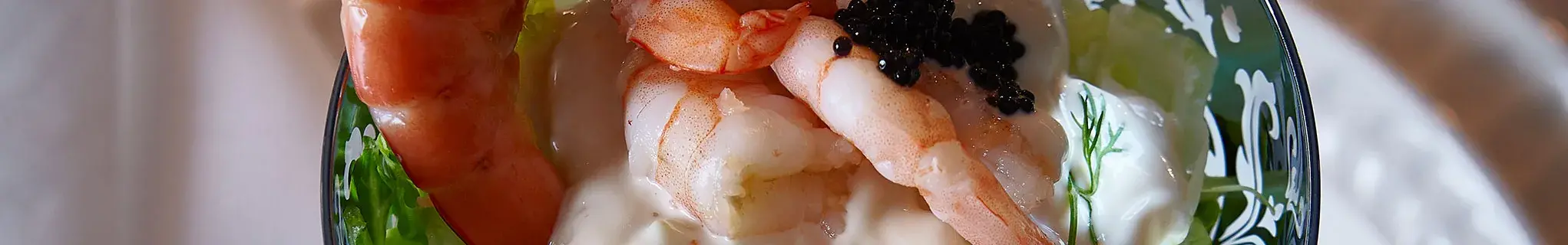 Prawn cocktail in glass