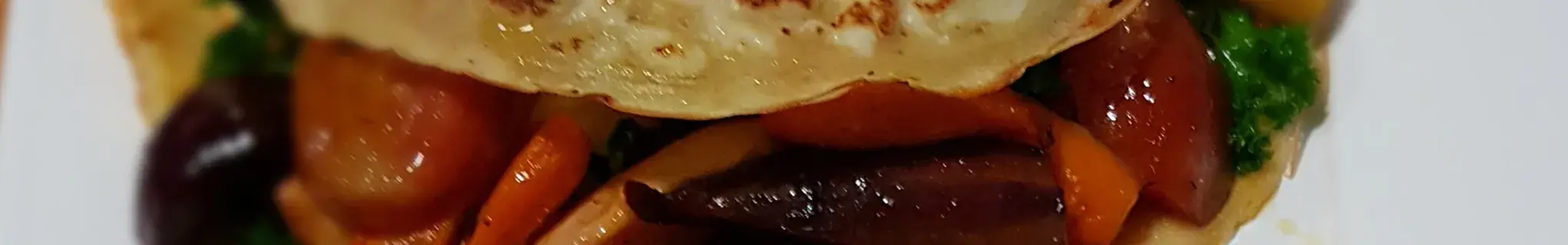 two vegan pancakes 