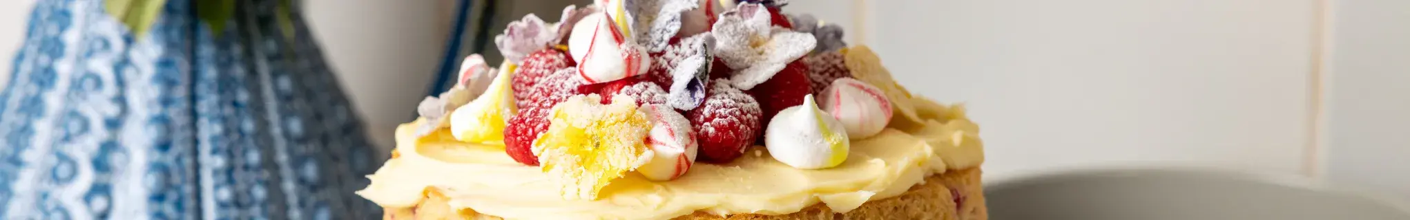 Raspberry and White Chocolate Cake Banner Image