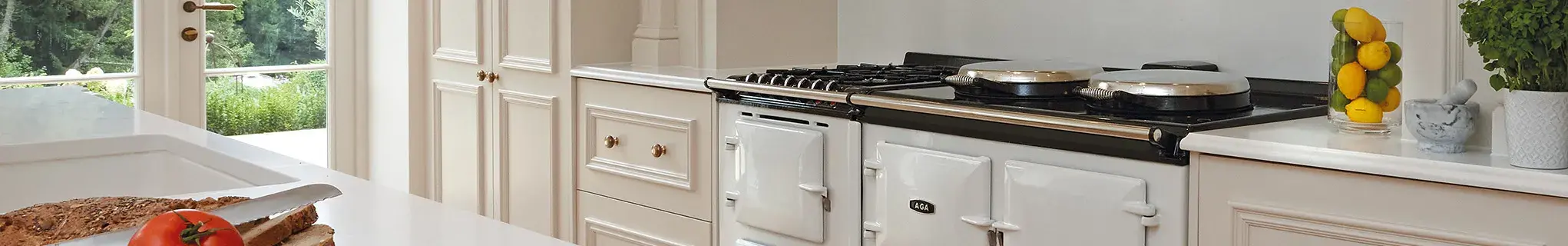 At Home with Max Chilton AGA R7 160 with gas hob in white