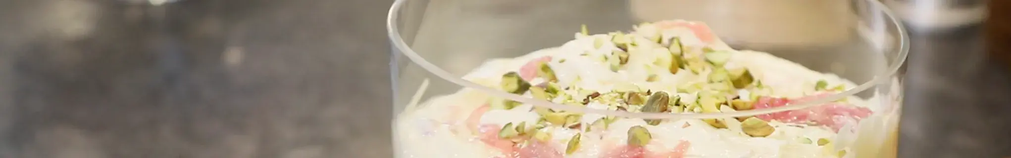 Rhubarb Fool in Simplicity Trifle Bowl