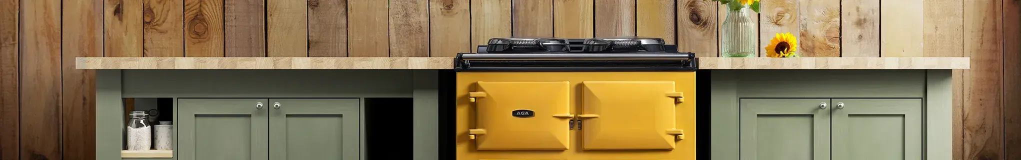 Mustard AGA cooker