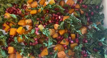 Roasted Butternut Squash, Sweet Potato and Kale