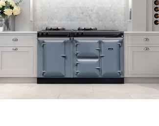 AGA Compact Series 150 in Dove with white cabinetry 