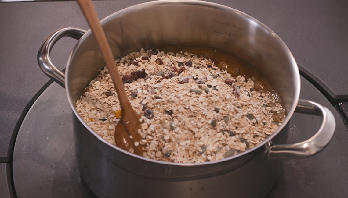 Cooking flapjacks