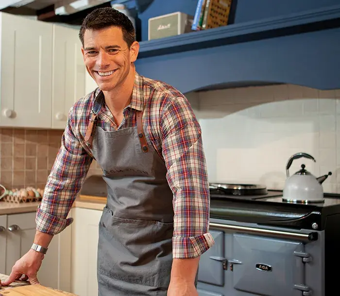 Marcus Bean the chef in his kitchen
