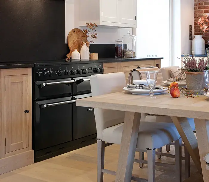AGA Masterchef Deluxe with induction hob in black 