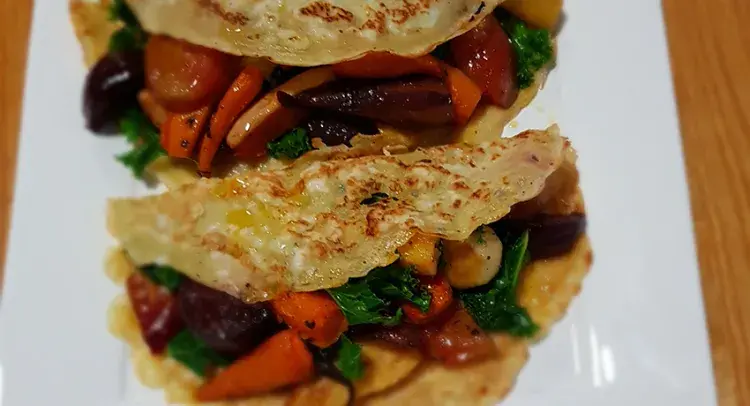 two vegan pancakes 