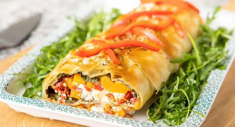 Vibrant Vegetable Strudel Image 
