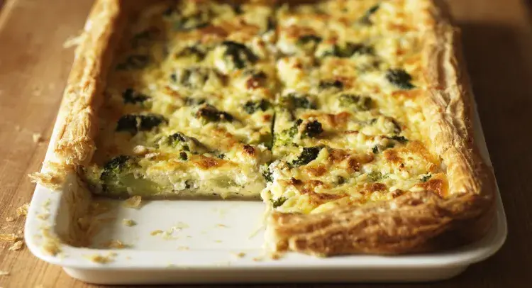 Broccoli and Goats' Cheese Tart